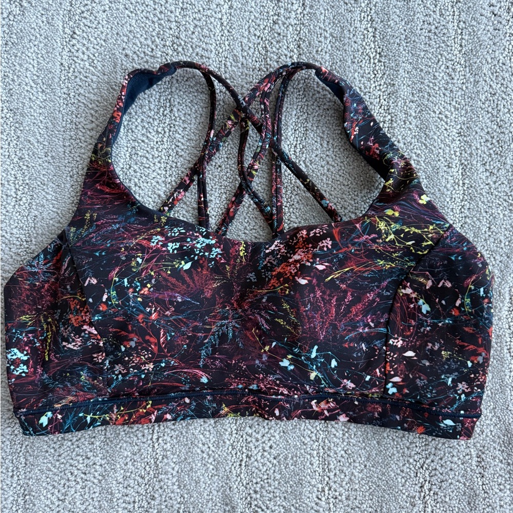 Lululemon Women's Multicolor Strappy Sports Bra Size 12